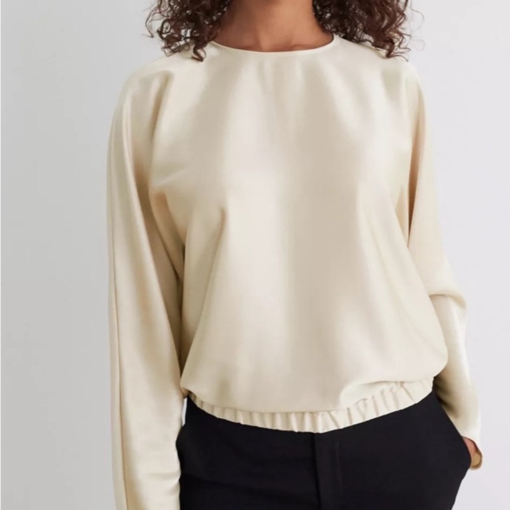 Babaton Cream Long Sleeve Blouse